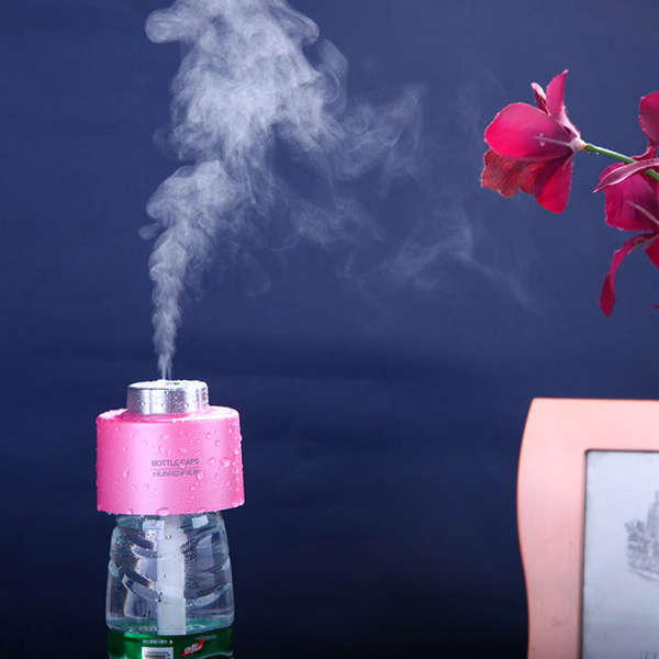 Water Bottle Cap Humidifier - Pink
