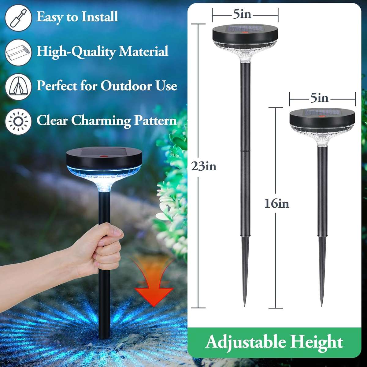 Solar Pathway Lights - Set of 2