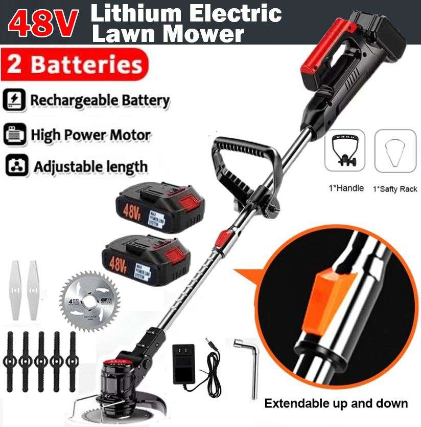Rechargable Cordless Electric Weeding Cutter Machine with 2 x 48V Lithium Baterries