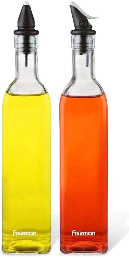 PACK of 3 - Oil, wine, vinegar Bottle Pourer with lid Oil Leak-Proof Dispenser