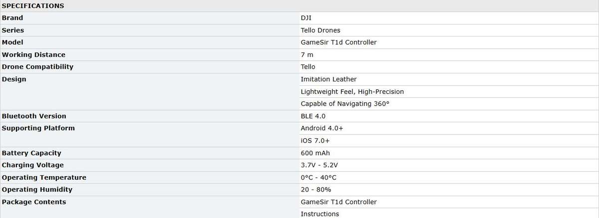 Tello Gamesir T1d controller