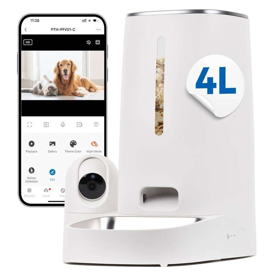 4L Smart Automatic Pet Feeder with Camera 2.4G&5G Wifi