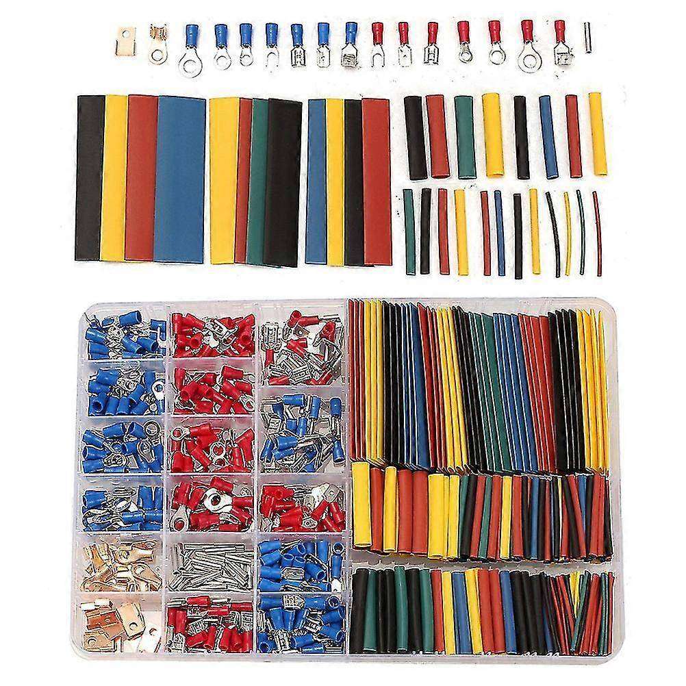 MASSIVE 678 Piece Electrical Crimp Connectors Terminals and Heat Shrink Tubing Set