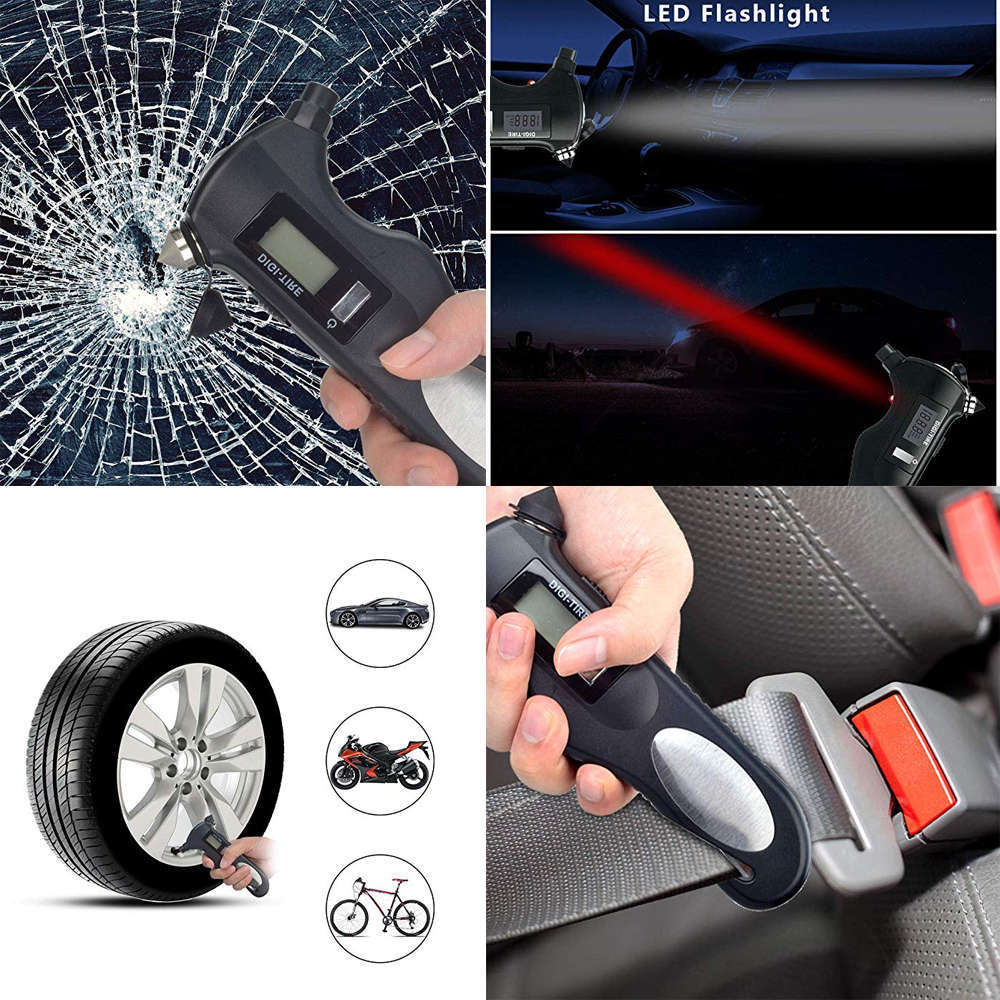 5 in 1 Digital Tire Pressure Gauge With Lots of Extras