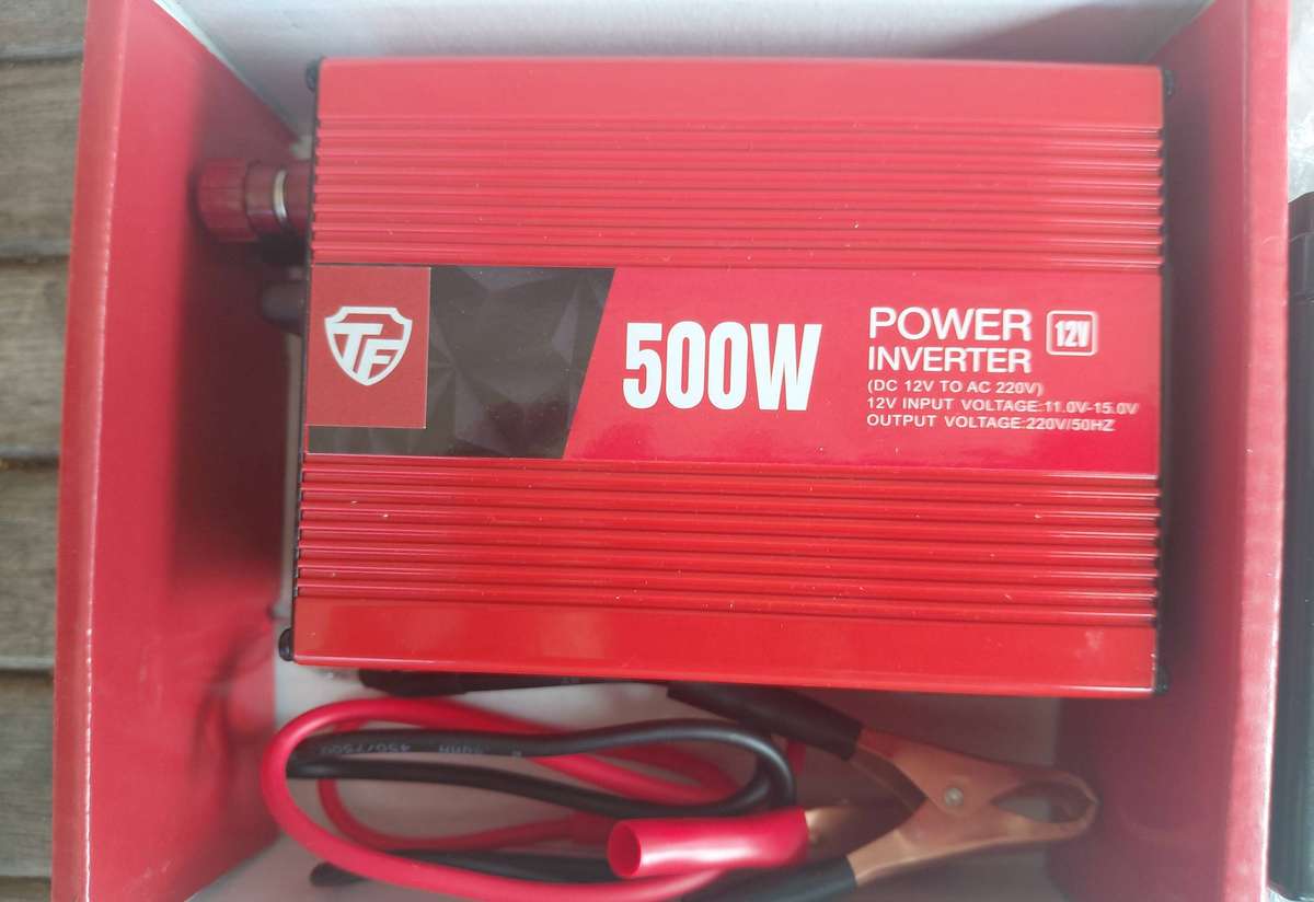 COMBO DEAL: 500W 12V Power Inverter + 12V 7AH Solar Battery-Acid
