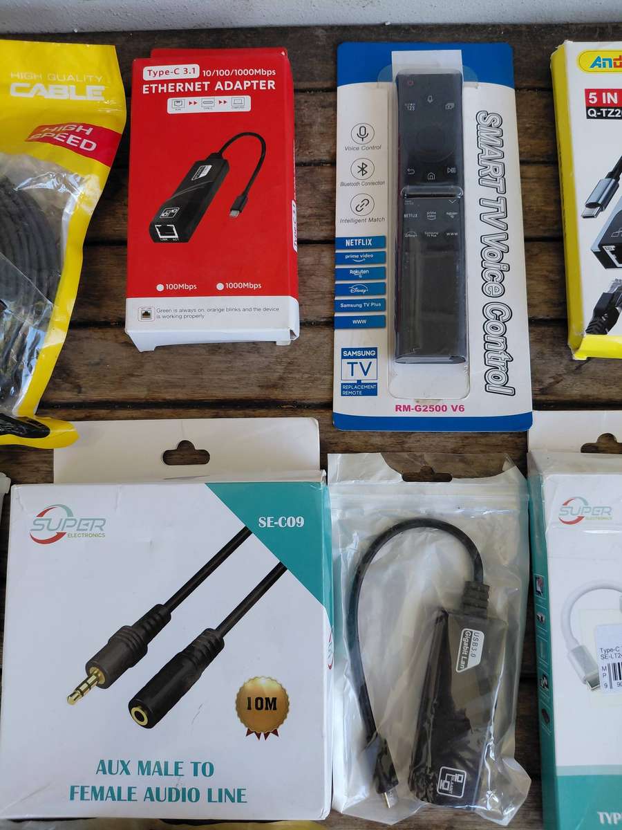 MASSIVE LOT OF CABLES, ADAPTERS, HUBS AND MORE