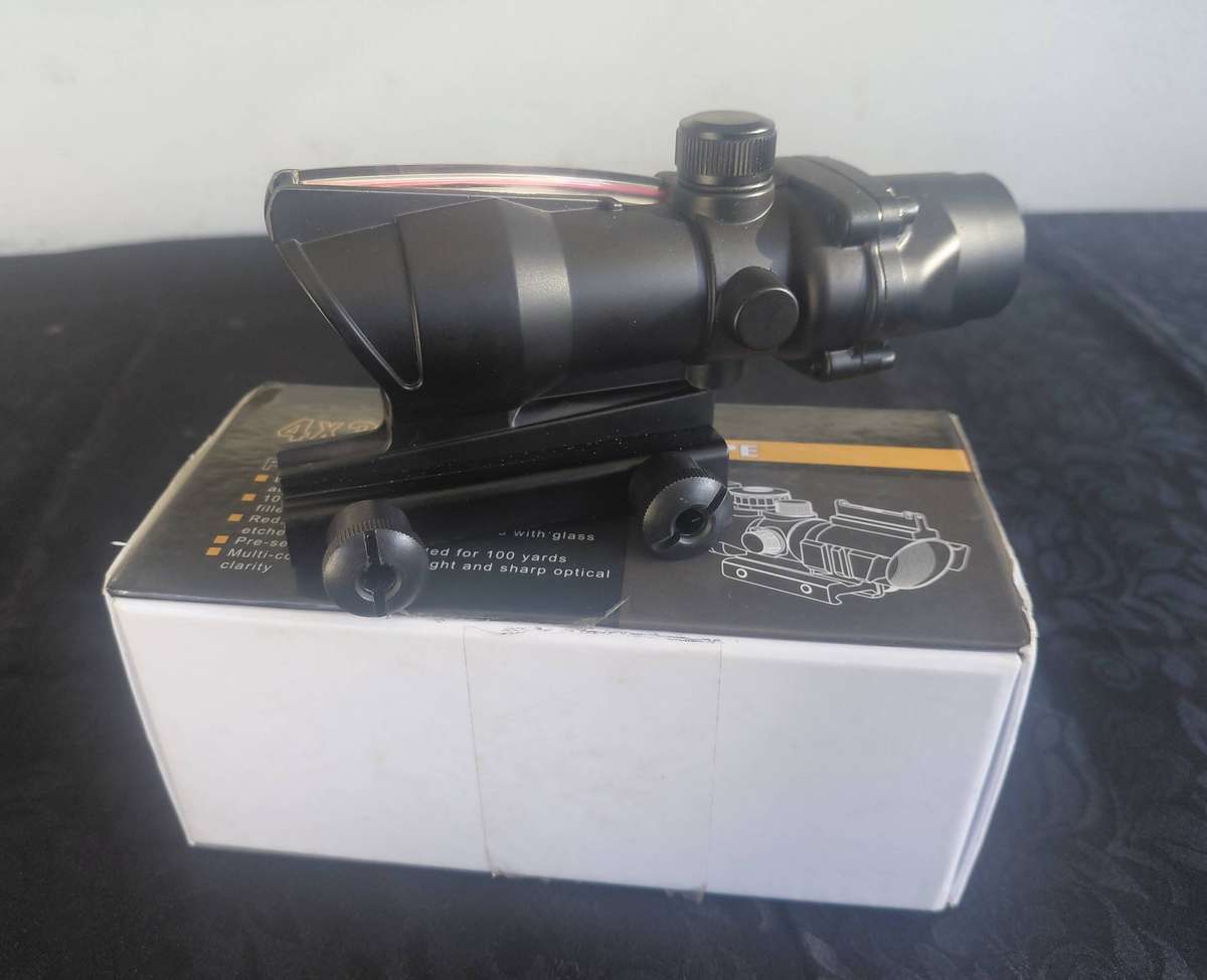 4x32 Dual Tactical Compact Scope W/Fiber Optic Sight