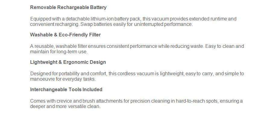 4-in-1 Multifunctional Cordless Vacuum with Rechargable Lithium-ion Battery Hand-held Vacuum Cleaner