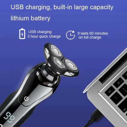 Daling Men's Electric Shaver, Beard and Moustache Trimmer, Washable, USB Charging