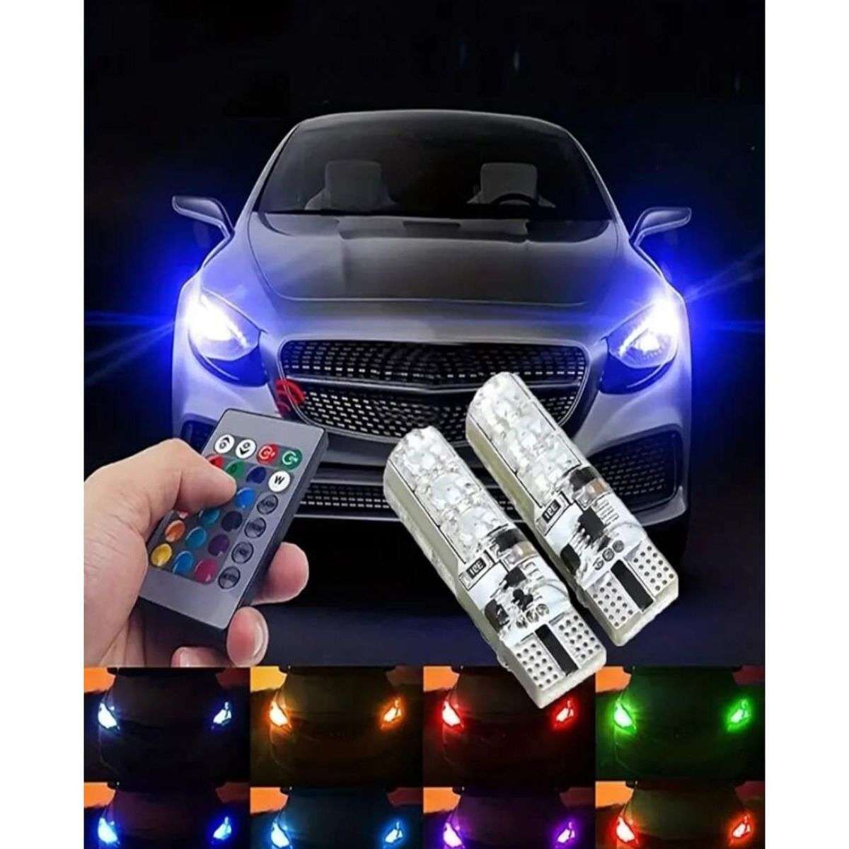 Multi Color RGB LED System Car Lights with Remote Controller