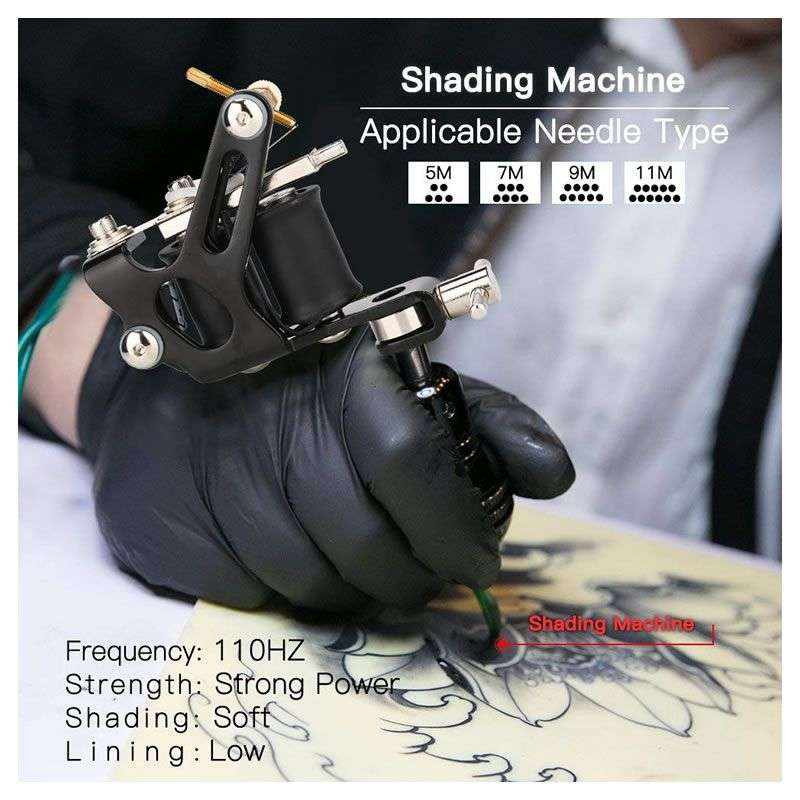 Professional Complete Double Gun Tattoo Kit with Aluminum Case