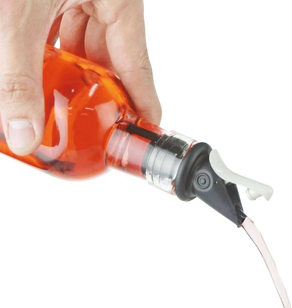 PACK of 3 - Oil, wine, vinegar Bottle Pourer with lid Oil Leak-Proof Dispenser