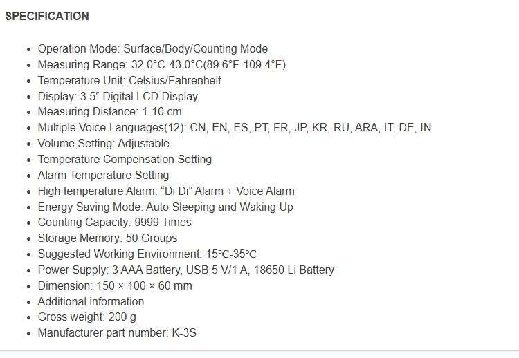 Infrared Thermometer and Counter Accurate Digital Measurement