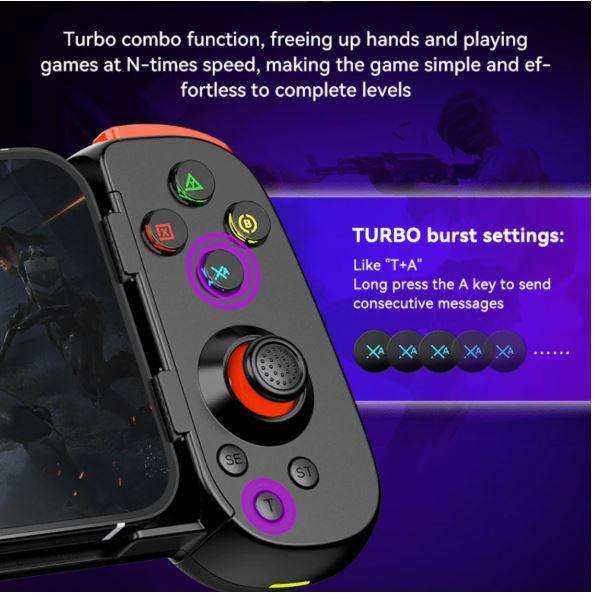 Wireless Mobile Game Controller with Dual Vibration