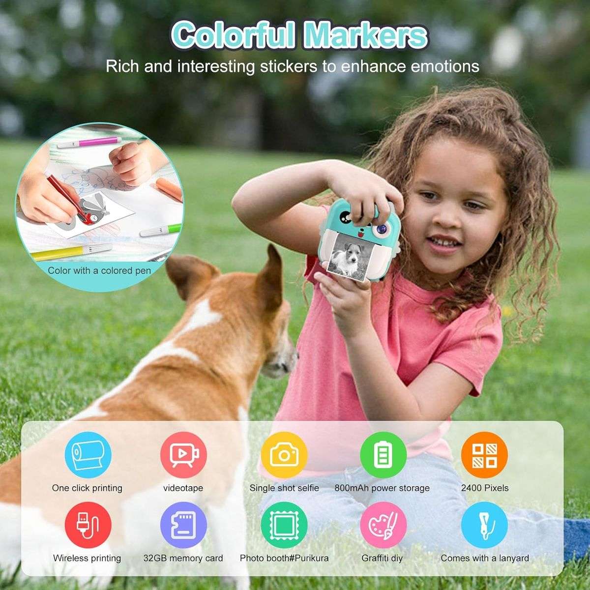 Aerbes AB-SX11 Kids Polaroid Printing Camera