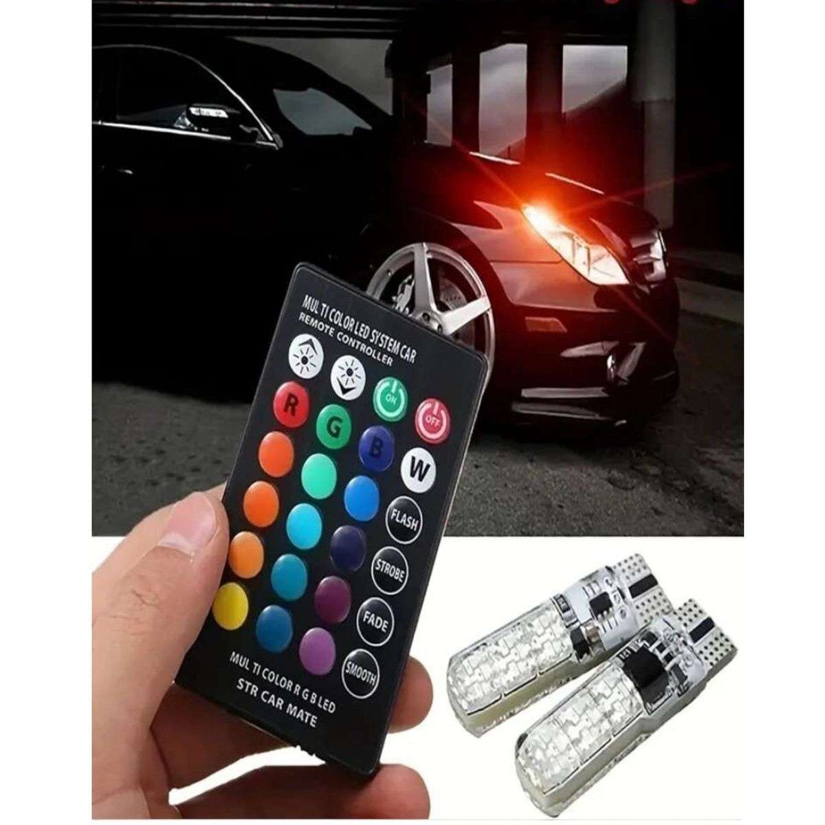 Multi Color RGB LED System Car Lights with Remote Controller