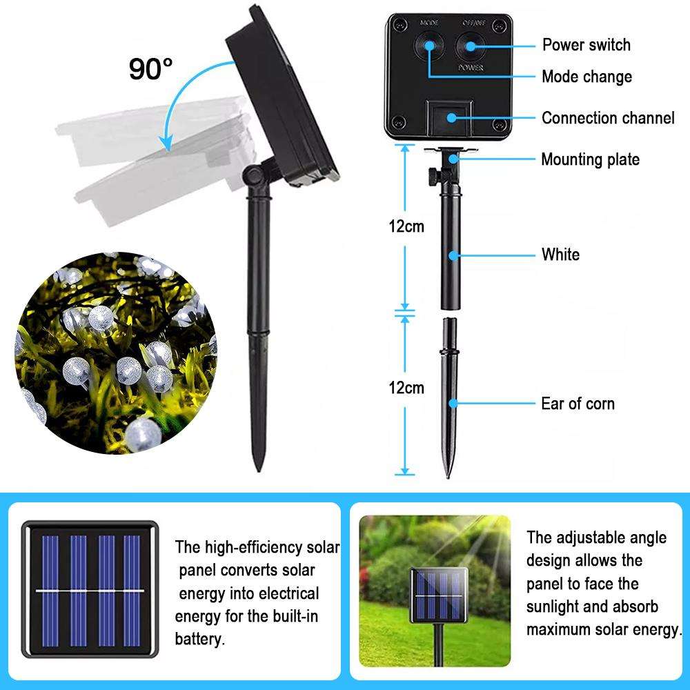 5M LED String Light Outdoor Crystal Ball Light