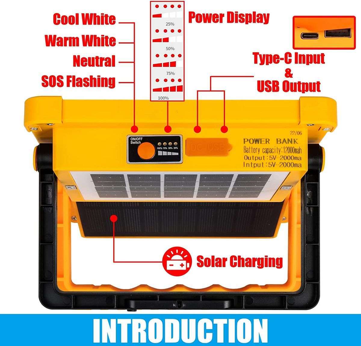 FIVESTAR 500W LED SOLAR LIGHT