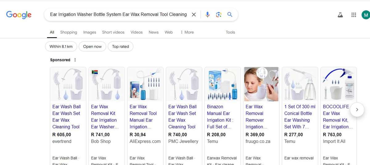 Ear Irrigation Washer Bottle System Ear Wax Removal Tool Cleaning Set Worth R400