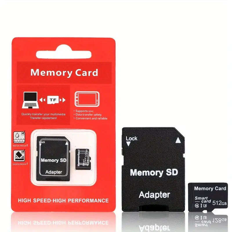 512GB High-Speed Memory Card with Adapter