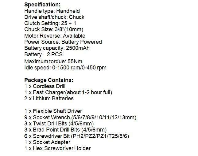 Cordless Electric Impact Drill