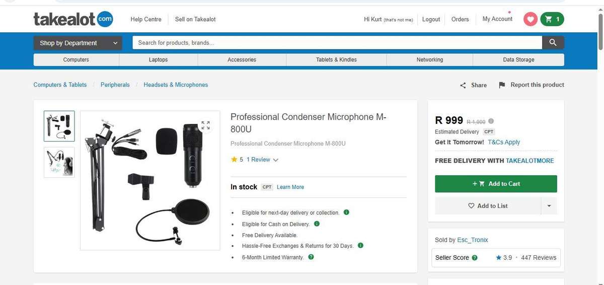 Professional Condenser Microphone M-800U