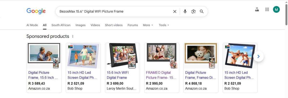 BezosMax 15.6 Inch WiFi Digital Picture Frame