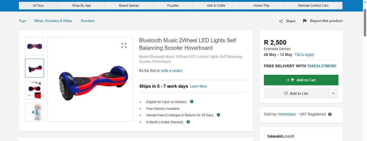 6.5 Inch Smart Auto Balance Hoverboard With Bluetooth Speaker PLUS Hoverboard Gokart