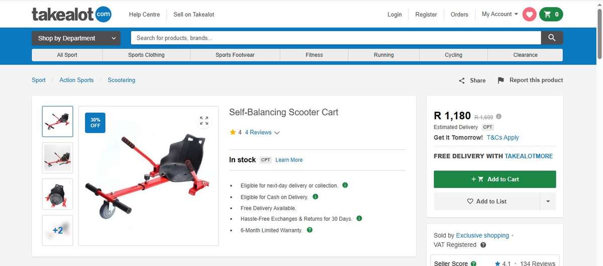 6.5 Inch Smart Auto Balance Hoverboard With Bluetooth Speaker PLUS Hoverboard Gokart