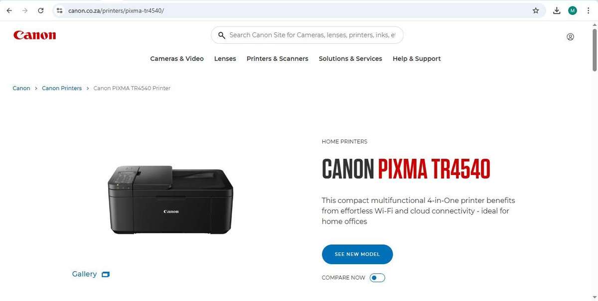 4 in 1 Canon PIXMA TR4540 Multifunction Inkjet Printer