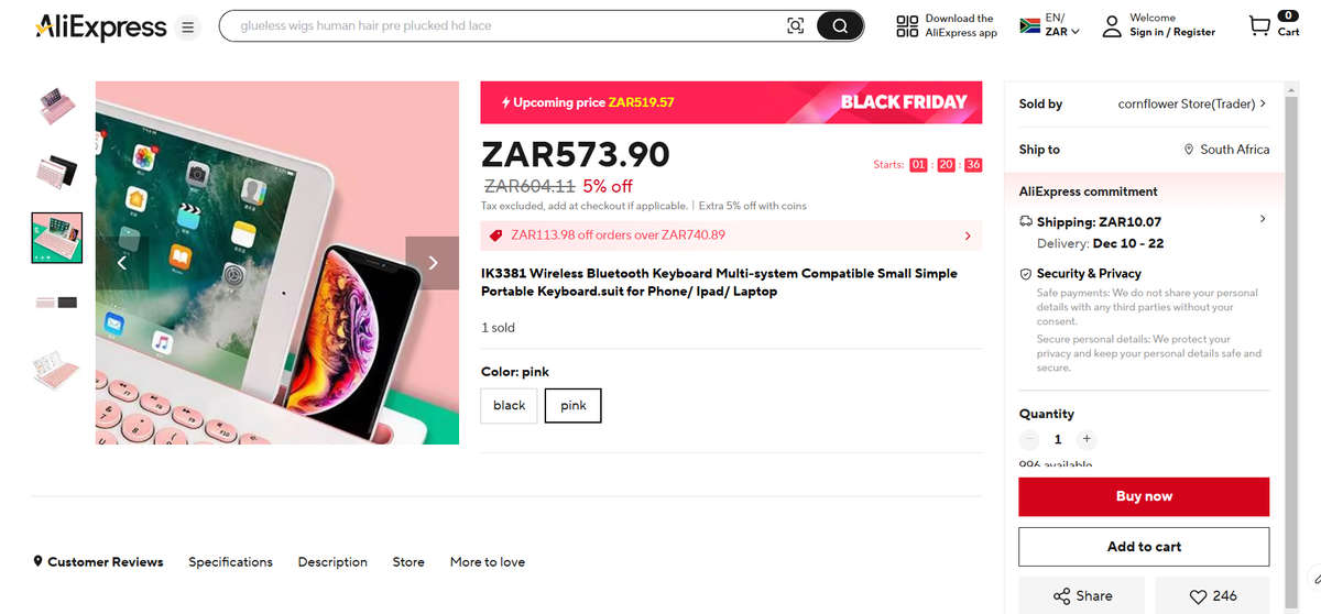 3 Channel Multi-device Wireless Bluetooth Keyboard for Smartphone/Tablet/PC - Switch between Channel