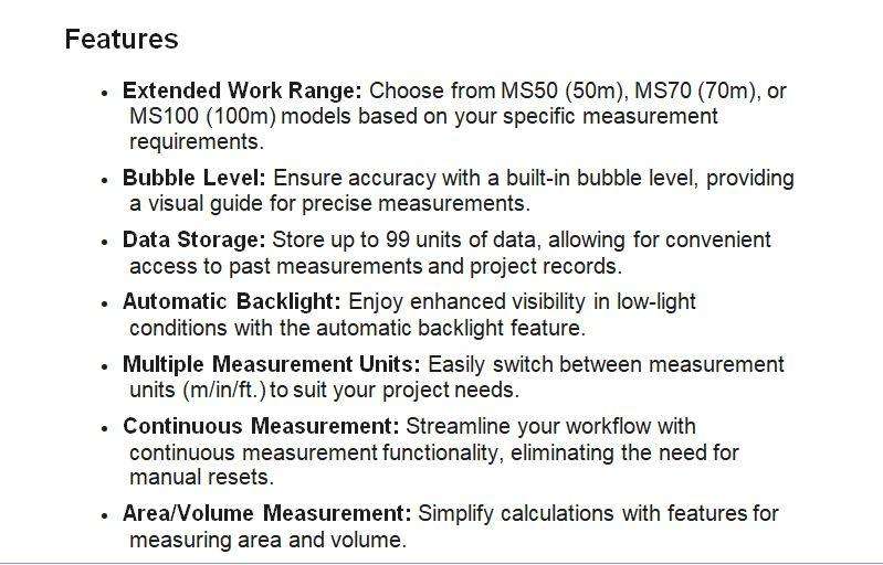 SNDWAY 100M High Precision Laser Measuring Tool