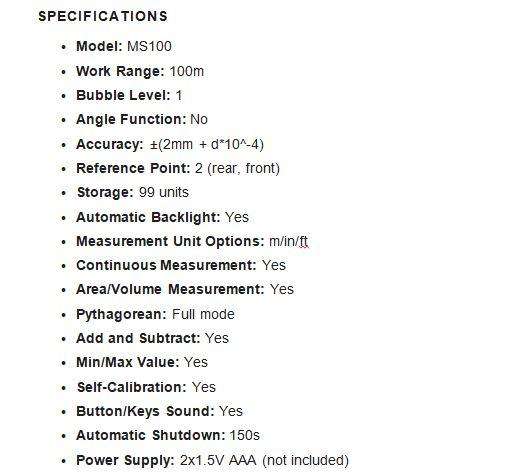 SNDWAY 100M High Precision Laser Measuring Tool