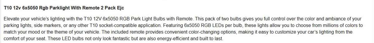 Multi Color RGB LED System Car Lights with Remote Controller