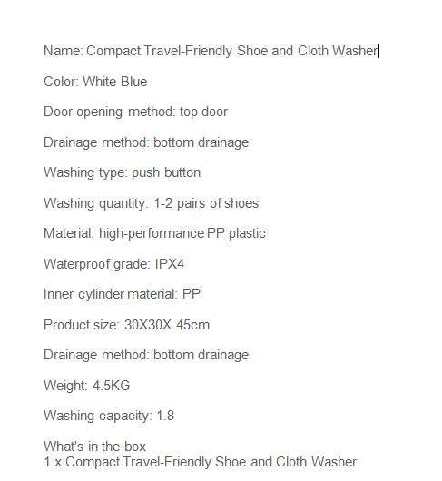 Portable Mini Shoes & Cloth Washing Machine