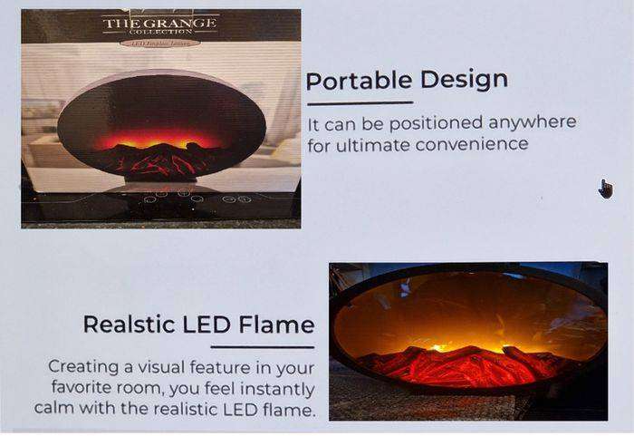 32cm Electric LED Flame Effect Fireplace