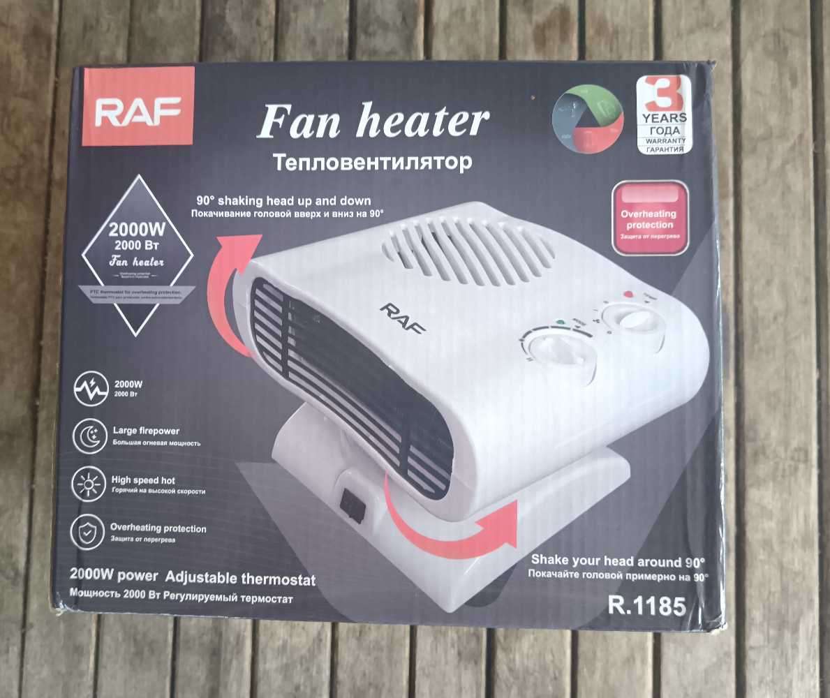 2000W RAF FAN Heater. Hot or Cold Function.