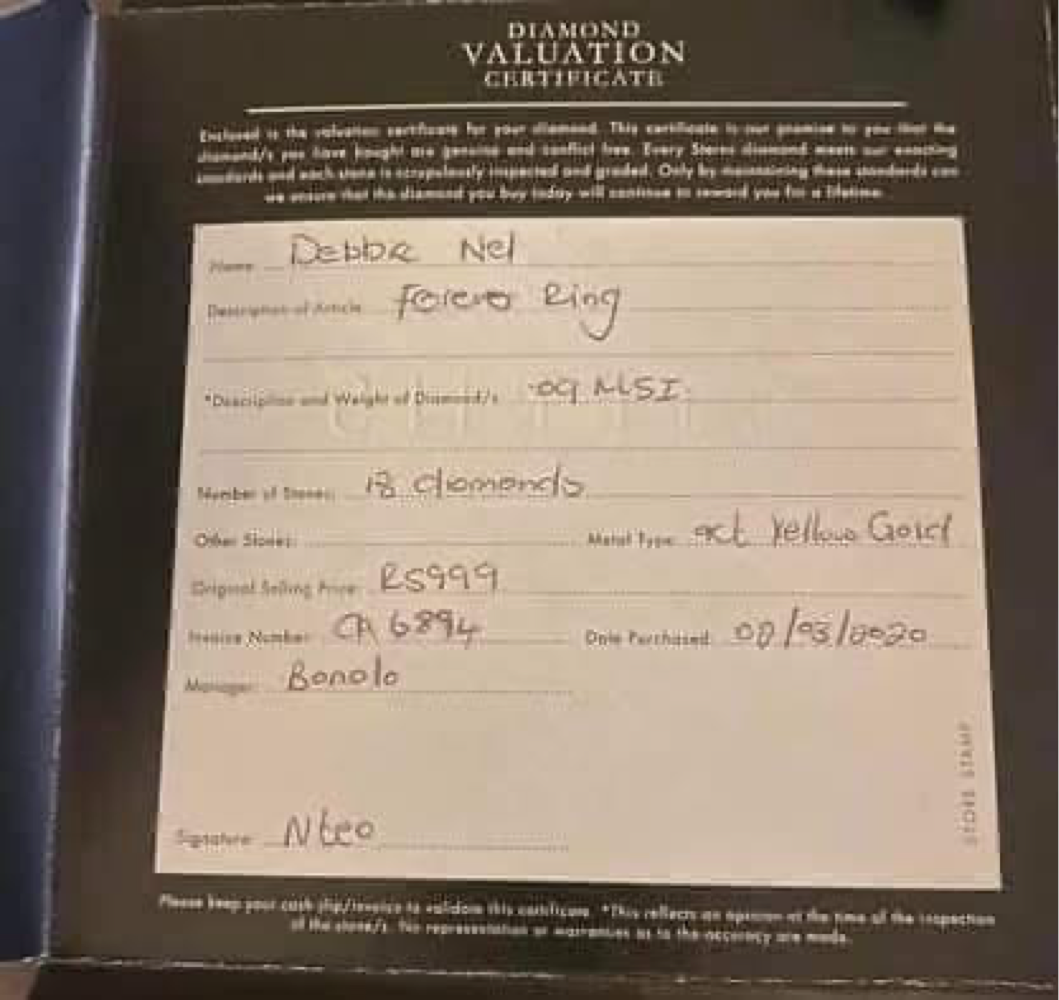 Diamond ring -  Womans eternity ring - 9ct Gold and real mined diamond eternity ring