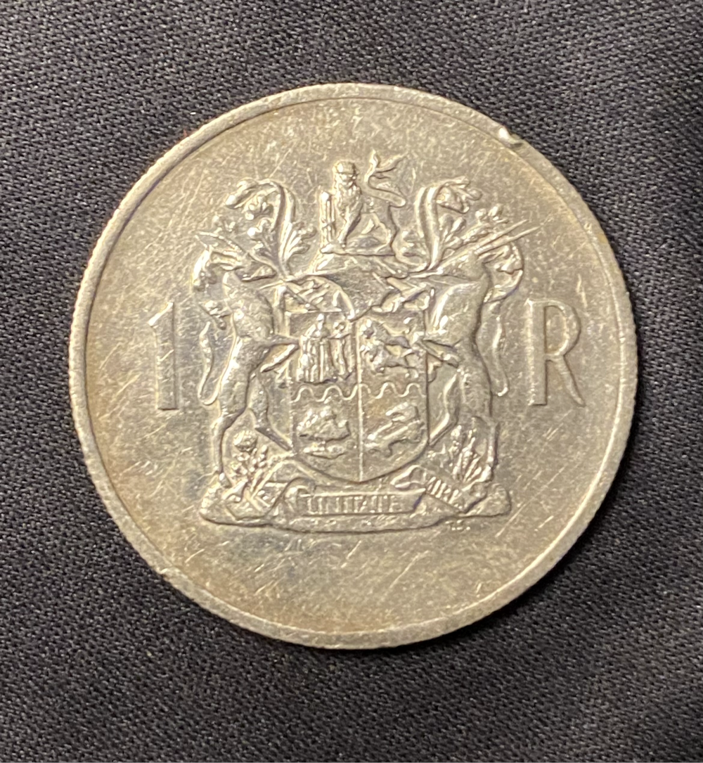 1969 South African R1 coin - one rand