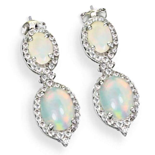Deluxe Unheated Ethiopian Rainbow Full Flash Fire Opal Solid .925 Sterling Pendant Necklace