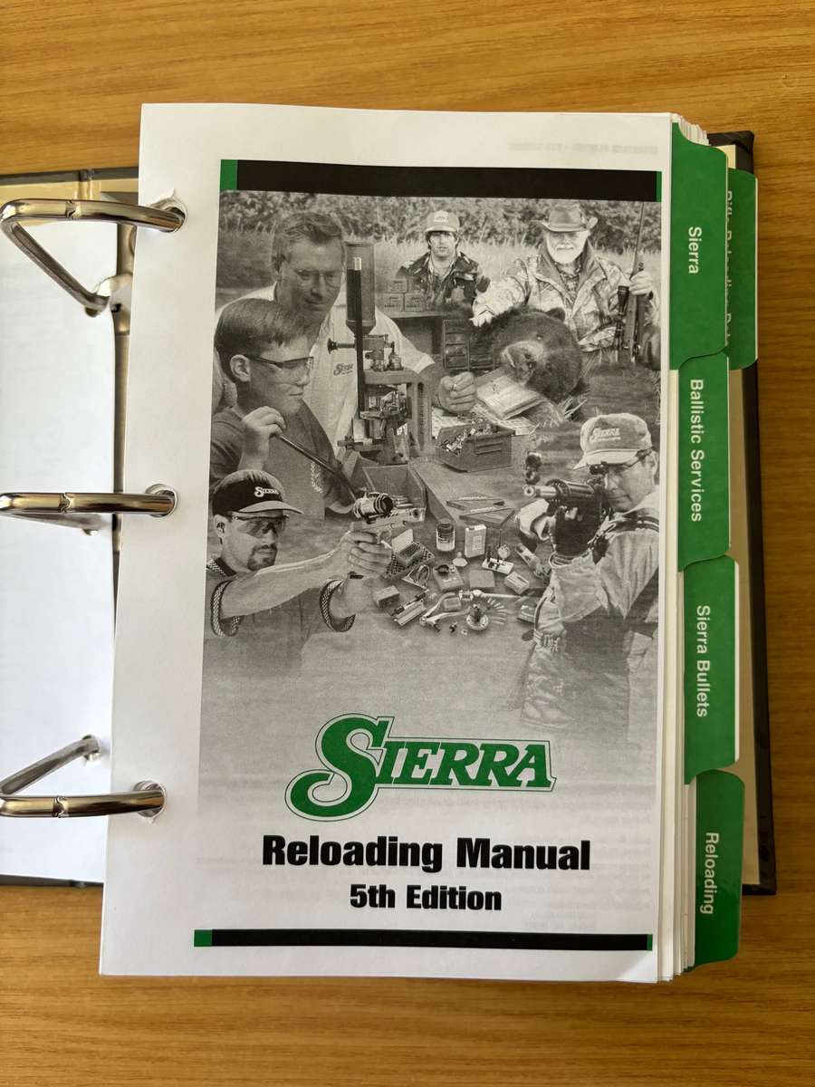 Sierra Rifle and Handgun Reloading Data - 5th Edition