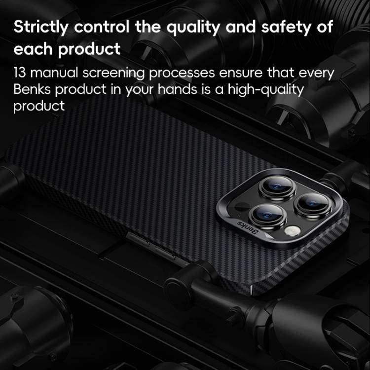 Benks Classic Kevlar 600D Fiber MagSafe Phone Case Compatible with Apple iPhone 16 Plus