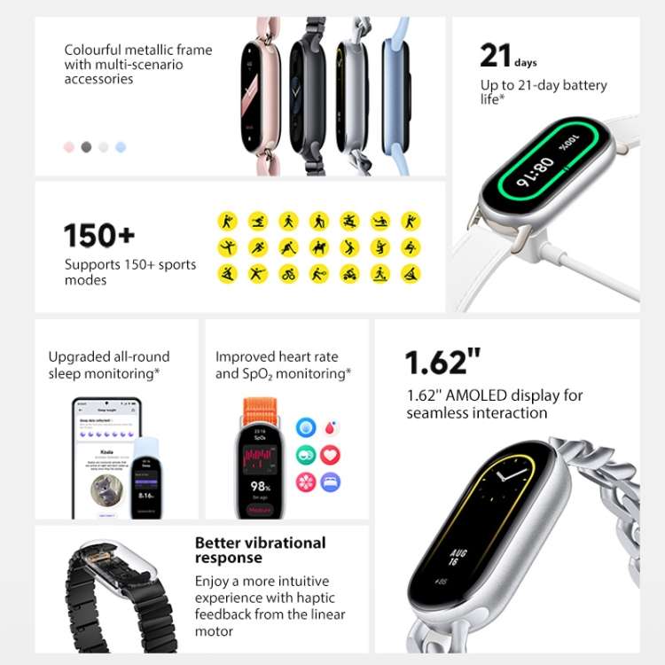 Xiaomi Smart Band 9 - Latest Generation - Glacier Silver