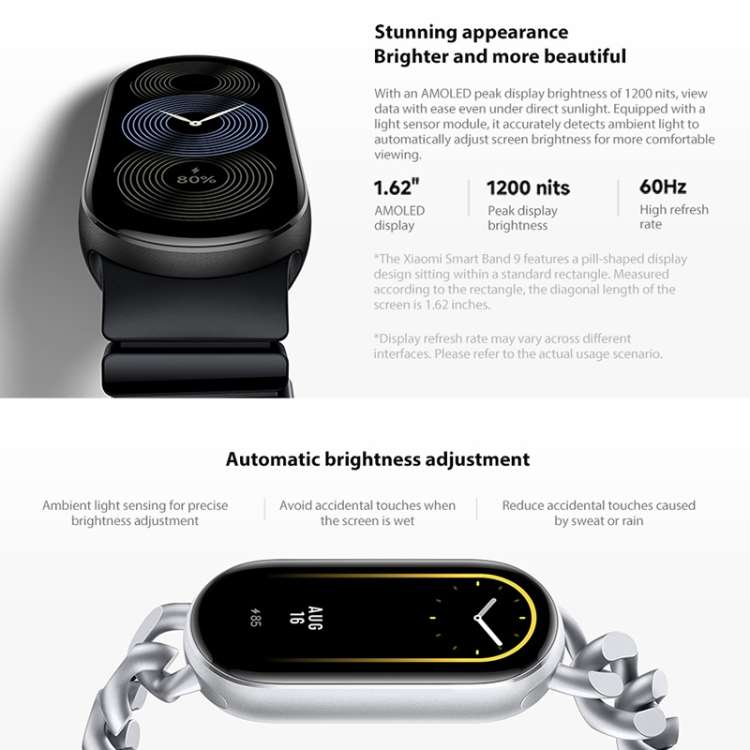Xiaomi Smart Band 9 - Latest Generation - Glacier Silver