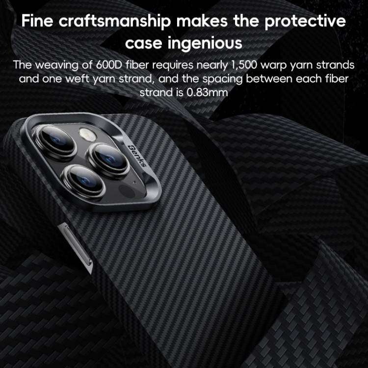 Benks Classic Kevlar 600D Fiber MagSafe Phone Case Compatible with Apple iPhone 16 Plus