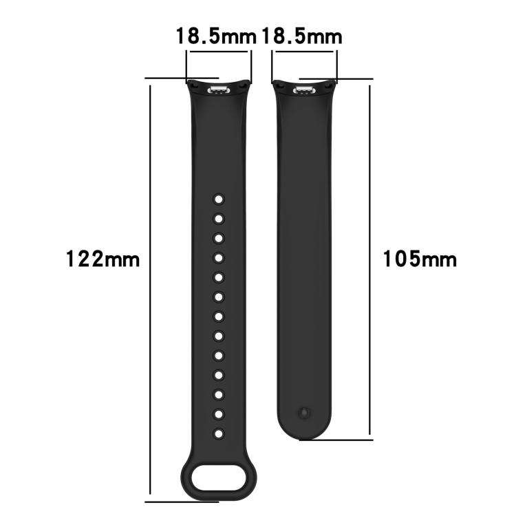 Silicone Watch Band/Strap for Xiaomi Smart Band 8/9 - Black - Pack of 10