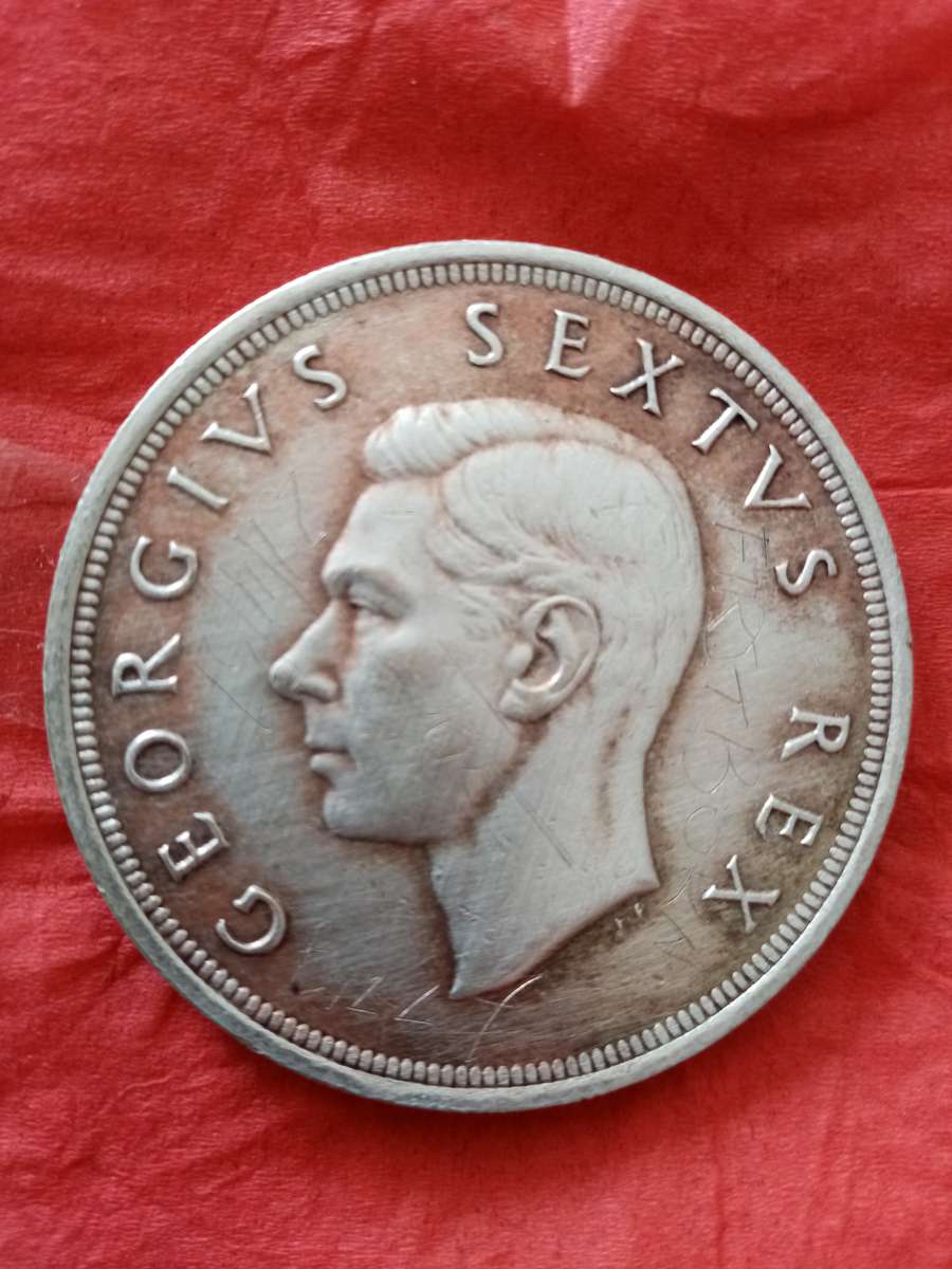 South African Silver Coin With Scratched Message