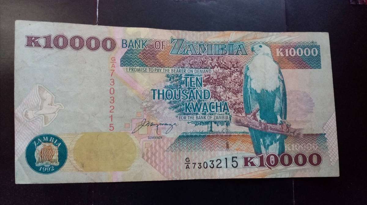 Zambian K10000.00 1992 Banknote
