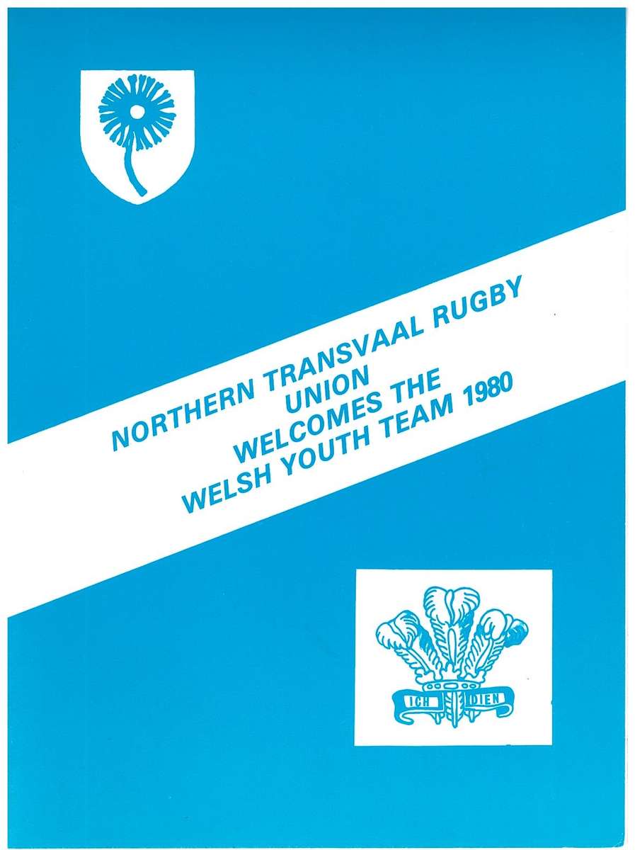 Rugby Programme N Tvl u 19 vs Welsh Youth 1980