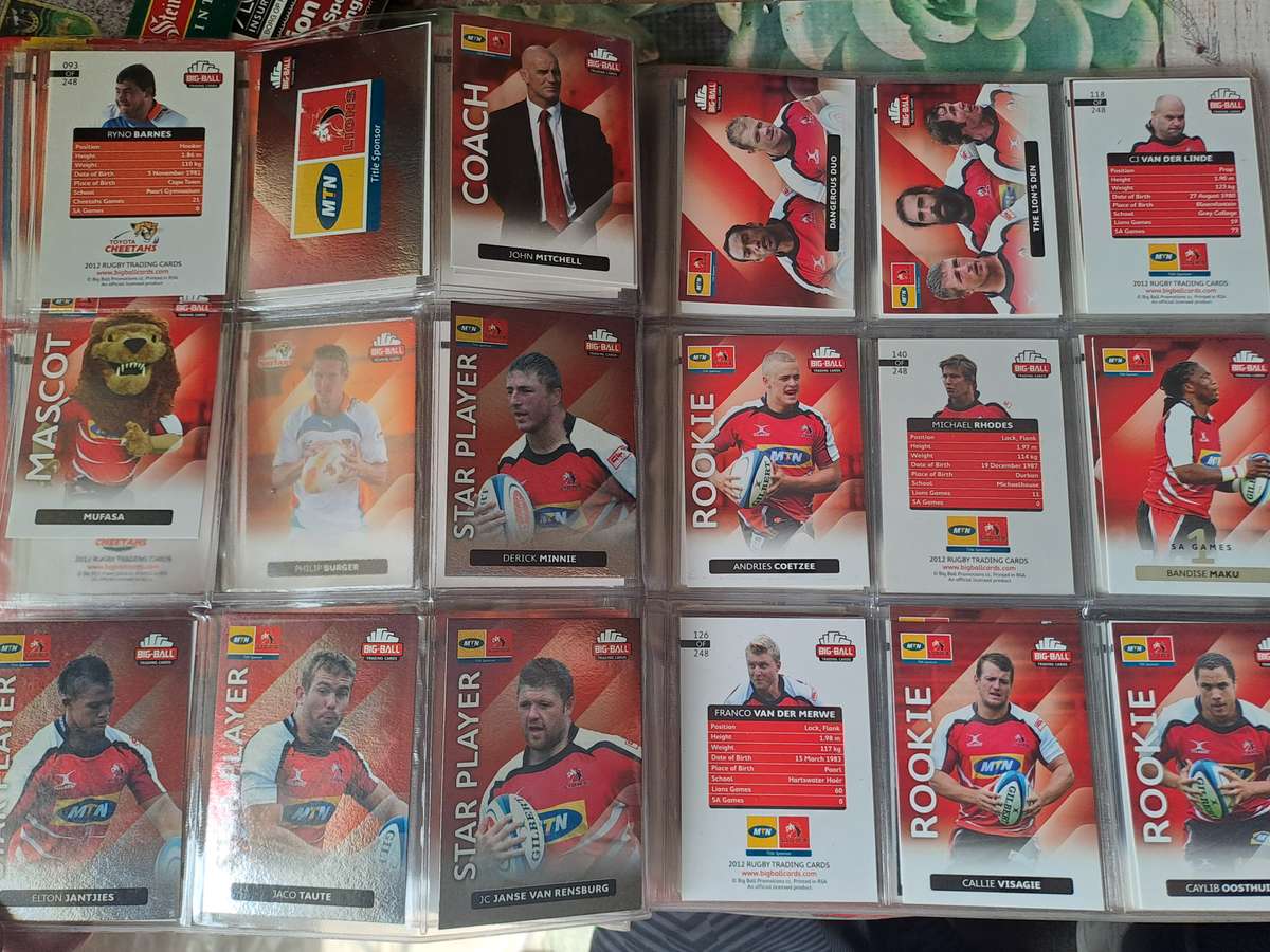 Rugby collectors' cards 2012 Big Ball Trading Cards [167 CARDS] See below for list of cards present